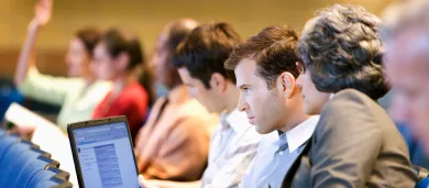 Medical professionals at healthcare conference