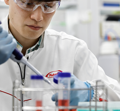 Male doctor performing test in laboratory