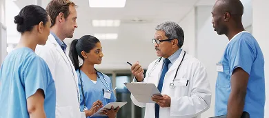 Group of doctors talking