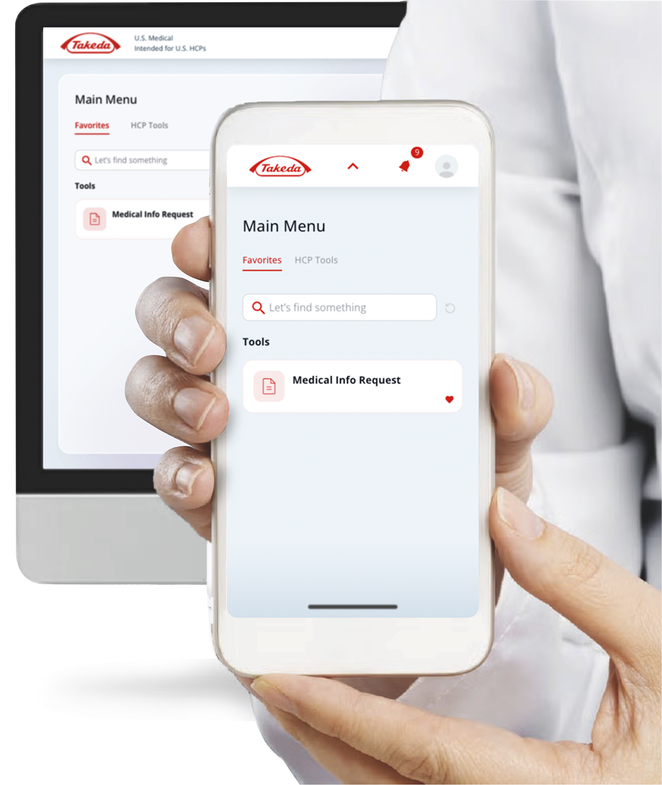 doctor holding phone