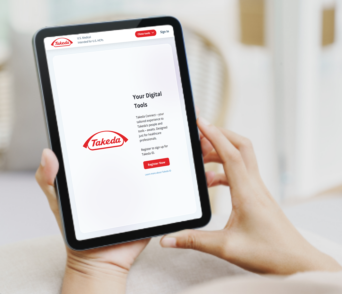 Clinical trials information on tablet platform