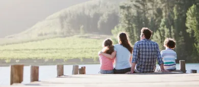 Family spending time together outdoors